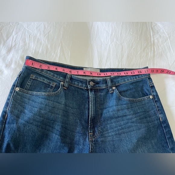 Everlane Jeans Mens 35x30 Blue Denim Slim Fit Straight Leg Stretch - Picture 6 of 8